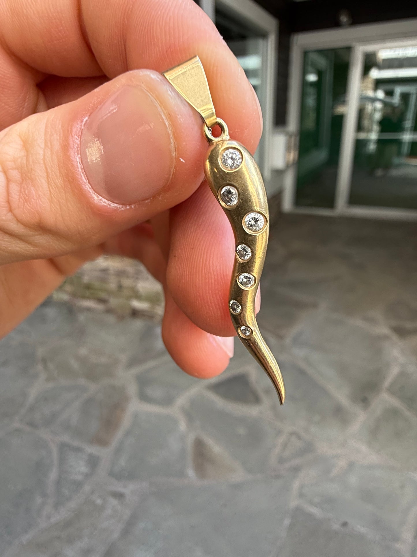 14K Studio 54 Custom Cornicello Charm