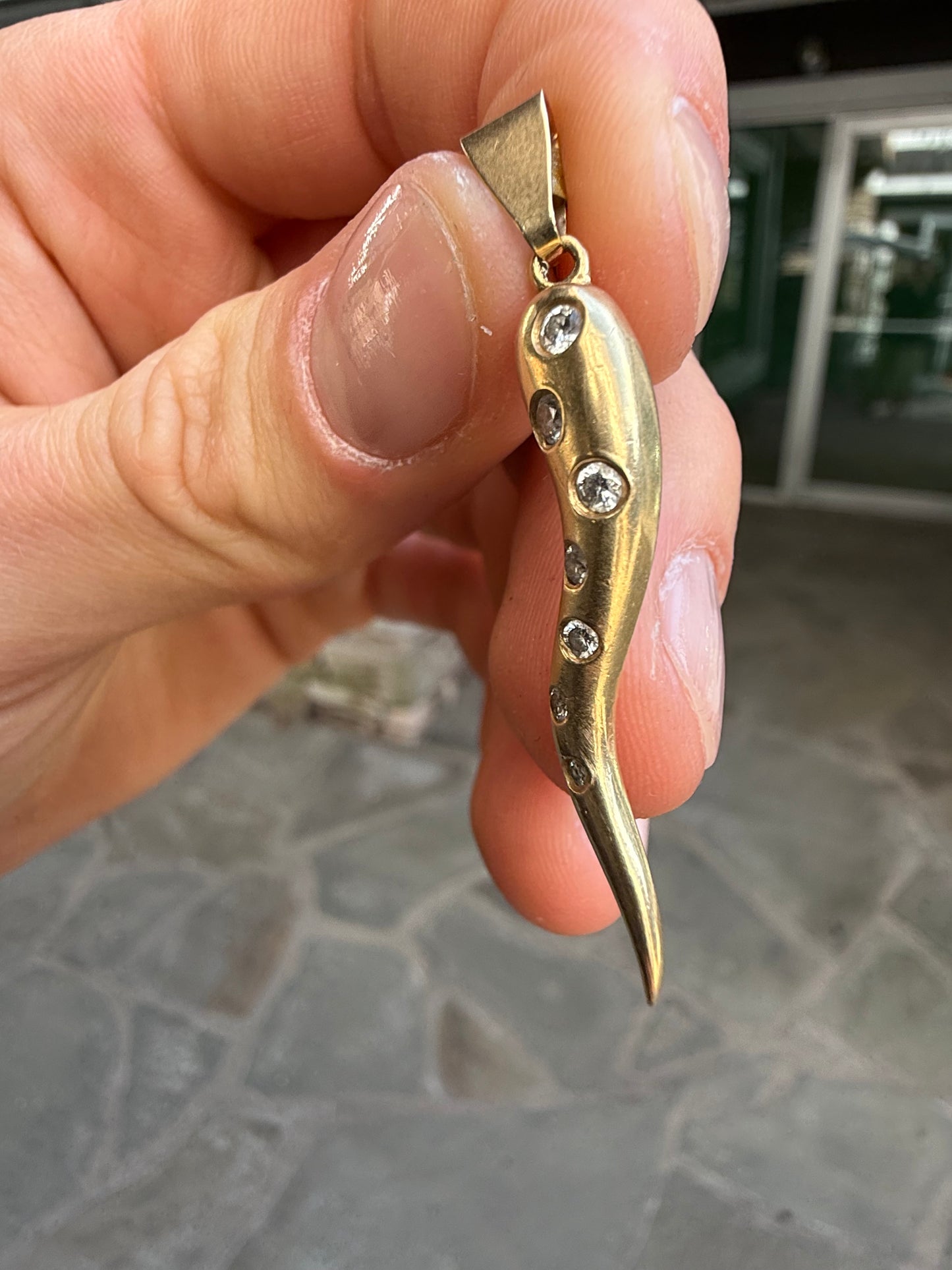 14K Studio 54 Custom Cornicello Charm