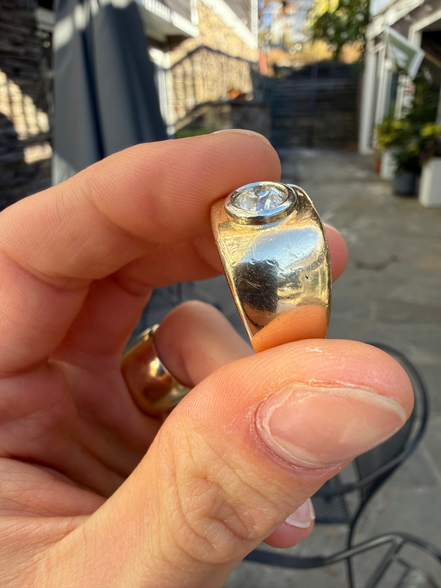 14K and Diamond Chunky Ring