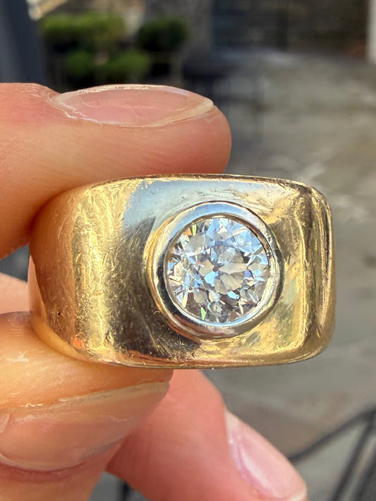 14K and Diamond Chunky Ring