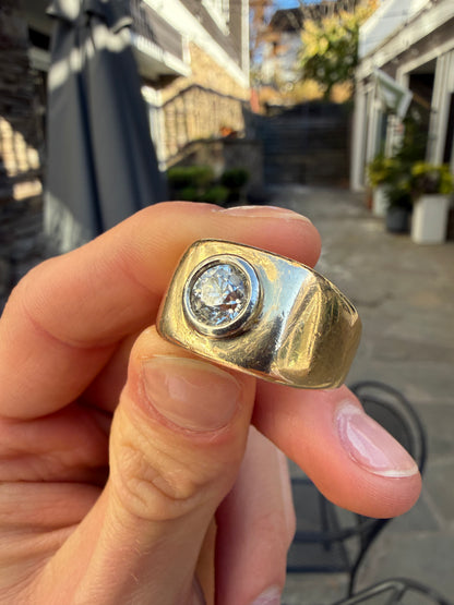 14K and Diamond Chunky Ring