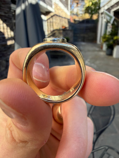 14K and Diamond Chunky Ring