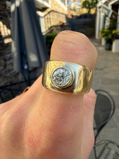 14K and Diamond Chunky Ring
